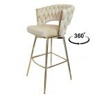 Hoker Rosa Stoll Obrotowy Złoty/Beżowe - hoker_obrotowy_1.png