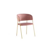 Krzesło designerskie pikowane Ada Różowe  - 2021.6.21_02111.jpg