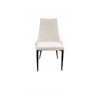 Krzesło designerskie pikowane Bess beżowe - bess_beige_przod.jpg
