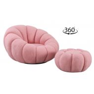 Dynia - Fotel obrotowy z podnóżkiem - Róż - dynia_3a.jpg