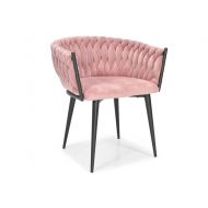 Krzesło welurowe Rosa Black różowy - pol_pl_nowoczesne-krzeslo-plecione-oparcie-rosa-czarny-pudrowy-roz-2409_1.jpg