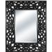 LUSTRO CESARE czarna błyszcząca rama prostokąt 114X144