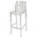 Krzesło Designerskie barowe STORK transparentne bezbarwne H75